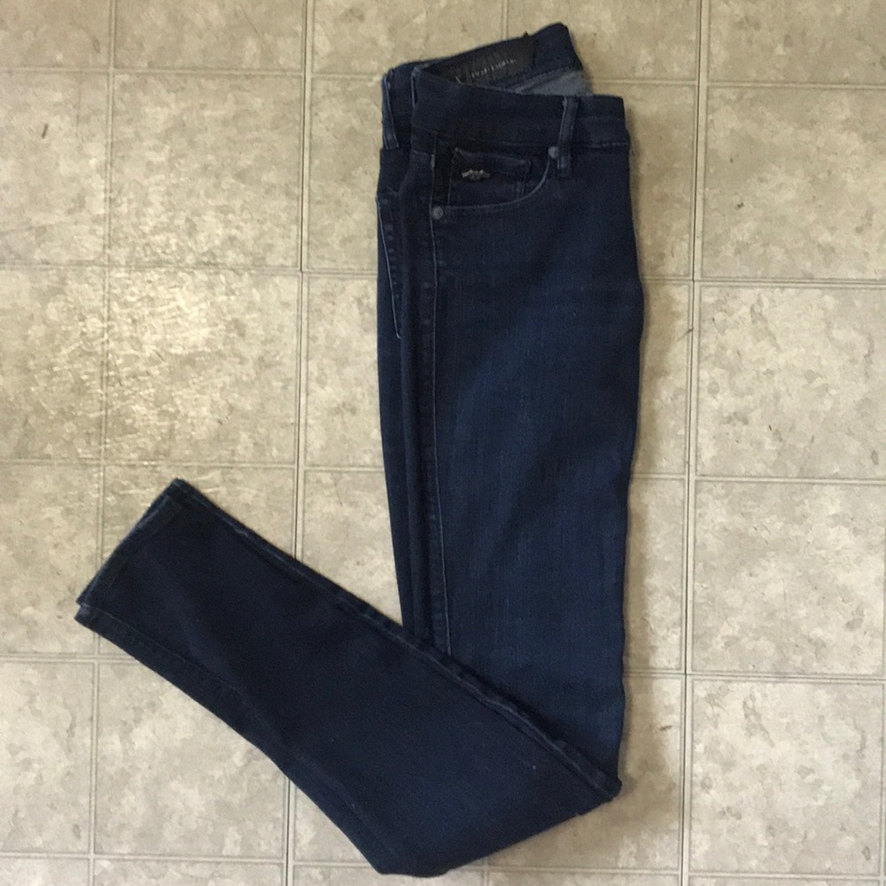 Dark blue skinny women jeans